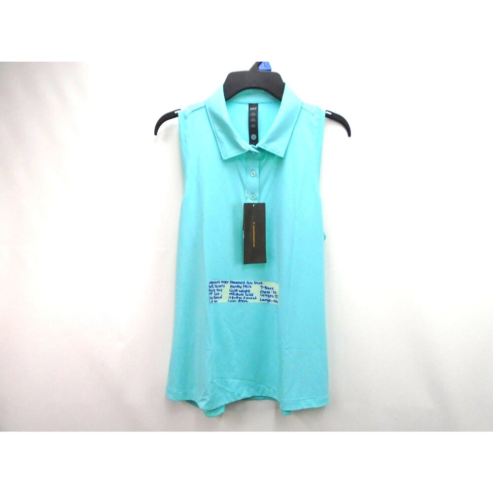 Womens Mier Sleeveless polo shirt size L Cooler UPF 50+ Quick Dry Golf/Tennis